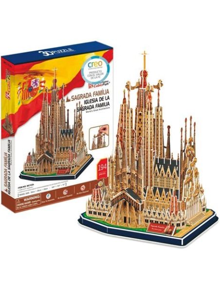 PUZZLE 3D SAGRADA FAMILIA DE BARCELONA (194 PIEZAS) PUZZLE 3D SAGRADA FAMILIA DE BARCELONA (194 PIEZAS)