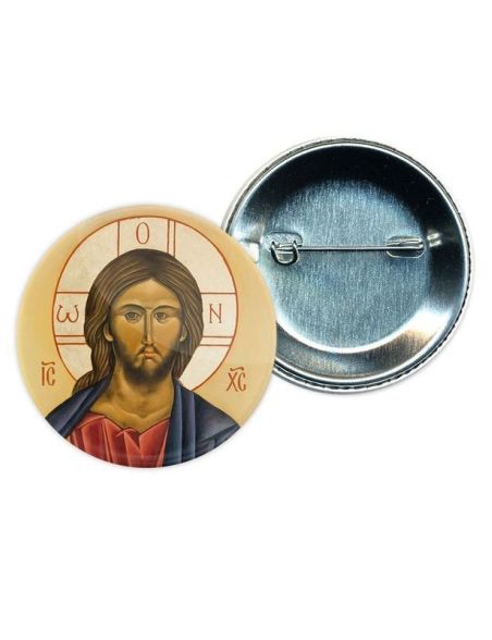 Chapa Jesucristo en icono oriental