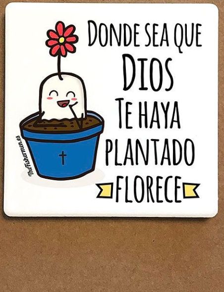 Imán de cerámica - Donde sea que Dios te haya plantado florece Imán de cerámica - Donde sea que Dios te haya plantado florece