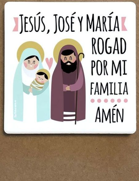 Imán de cerámica - Jesús, José y María Imán de cerámica - Jesús, José y María