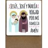 Imán de cerámica - Jesús, José y María