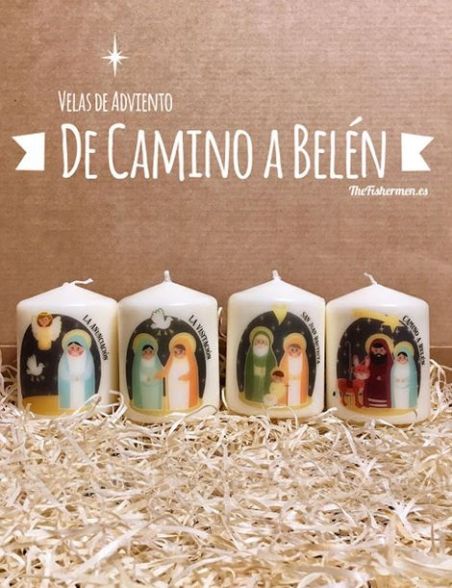 Kit de Velas de Adviento - De camino a Belén (pequeñas) Kit de Velas de Adviento - De camino a Belén (pequeñas)