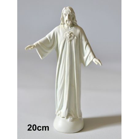Figura Sagrado Corazón de Jesús - Cerro de los Ángeles (BLANCO 19,8 cm)
