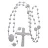 25 Rosario nylon blanco Nuestra Señora de Fatima 6 mm