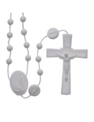 25 Rosarios Nuestra Señora de Fatima nylon blanco
