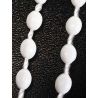 25 white nylon rosary - open and close
