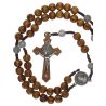 Olive Wood Rosary Medal Saint Benedict