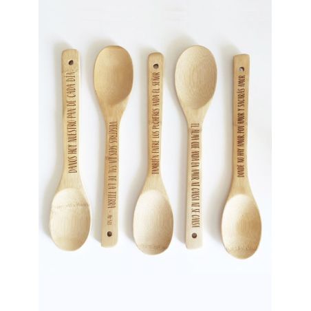 Cucharas de bambú · Pack 5 diseños