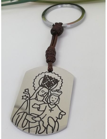 Llavero · "San José de la Montaña" · Medalla Militar Acero cordón encerado marrón Llavero · "San José de la Montaña" · Medalla Militar Acero cordón encerado marrón
