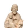 San José con el Niño Jesús en Madera Natural (12 cm) realista