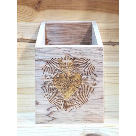 Lapicero de madera · Sagrado Corazón de Jesús