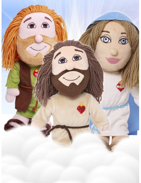 Pack Plush Jesus, Virgin Mary and Saint Joseph