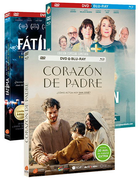Pack Sagrada Familia [Corazón de Padre + Corazón Ardiente + Fatima] (Combo DVD + Blu-Ray)