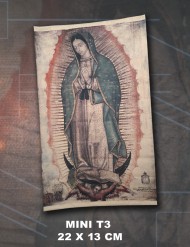 Tilma Réplica Virgen de Guadalupe (Tamaño T3 Mini - 22 x 13 cm)
