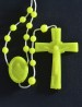 25 Rosarios Nylon Fluorescente amarillo
