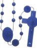 25 Rosarios nylon azul San Benito 6 mm