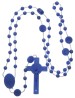 25 Rosarios nylon azul San Benito 6 mm