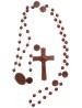 25 Rosarios marrón nylon Virgen de la Medalla Milagrosa