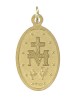 Medalla milagrosa aluminio dorada 22x15 mm