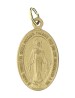 Medalla milagrosa aluminio dorada 22x15 mm