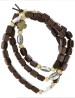 Rosario pulsera granos madera cilíndricos San Benito joven