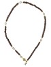 Rosario pulsera granos madera cilíndricos San Benito joven