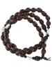 Rosario pulsera San Benito granos ovalados madera