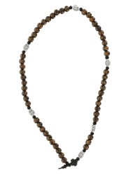 Rosario pulsera para jóvenes olivo bicolor elástico San Benito