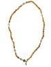 Rosario pulsera olivo claro San Benito elástico granos ovalados