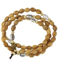 Rosario pulsera olivo claro...