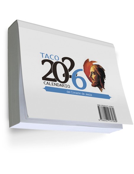 Taco Calendario del Corazón de Jesús 2026 (Taco notas con imán)