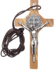 Colgante "Cruz San Benito" olivo (5 x 3 cm)