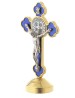"Cruz San Benito" para mesa metal gótico azul (8 x 4 cm)