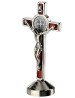"Cruz San Benito" para mesa roja plateada (7 cm)