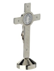"Cruz San Benito" para mesa roja plateada (7 cm)