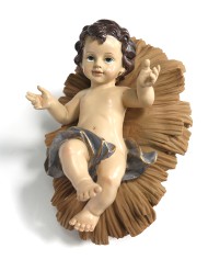 Niño Jesús en la cuna (26 cm.)