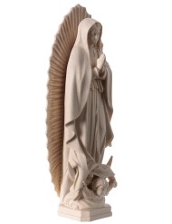 Virgen de Guadalupe madera natural (12 cm)