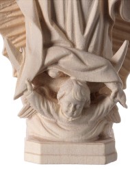 Virgen de Guadalupe madera natural (12 cm)