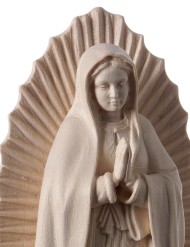 Virgen de Guadalupe madera natural (12 cm)