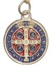 Medalla de San Benito - metal dorado 2cm